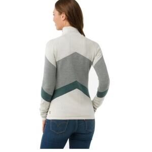 Smartwool Dacono Ski Funnel Neck Sweater Chevron Colorblock Wool Womens XS